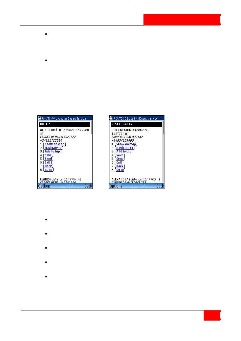 Lbs – list of locations | ROUTE 66 SYMBIAN S60 V3 User Manual | Page 112 / 114