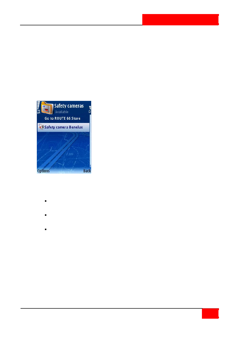 Activate cameras service, Choose cameras pack | ROUTE 66 SYMBIAN S60 V3 User Manual | Page 53 / 114
