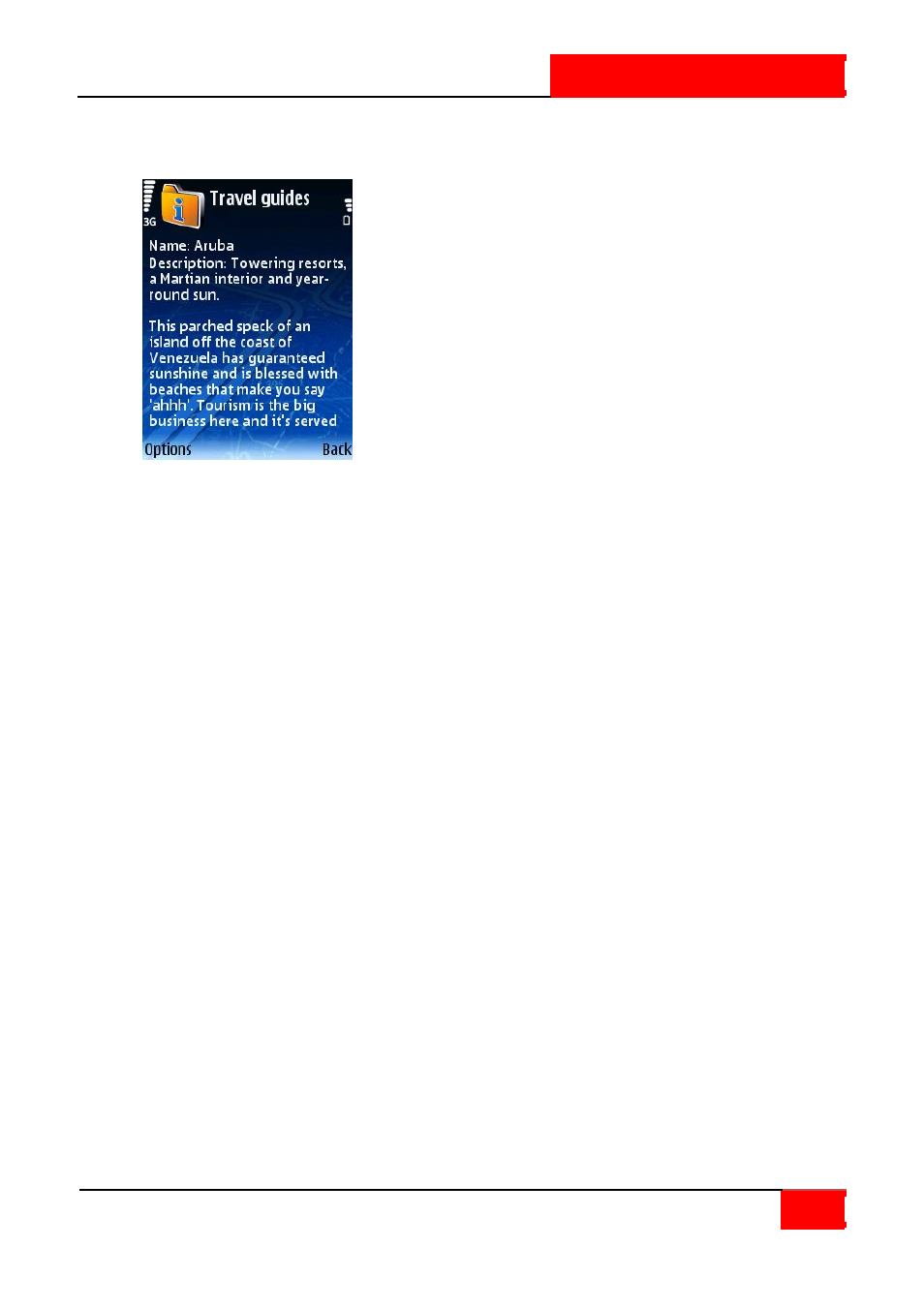 Display travel info, Download travel guides, Activate travel guides | ROUTE 66 SYMBIAN S60 V3 User Manual | Page 76 / 114