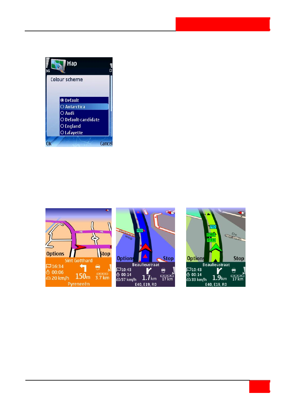 Colour scheme | ROUTE 66 SYMBIAN S60 V3 User Manual | Page 84 / 114