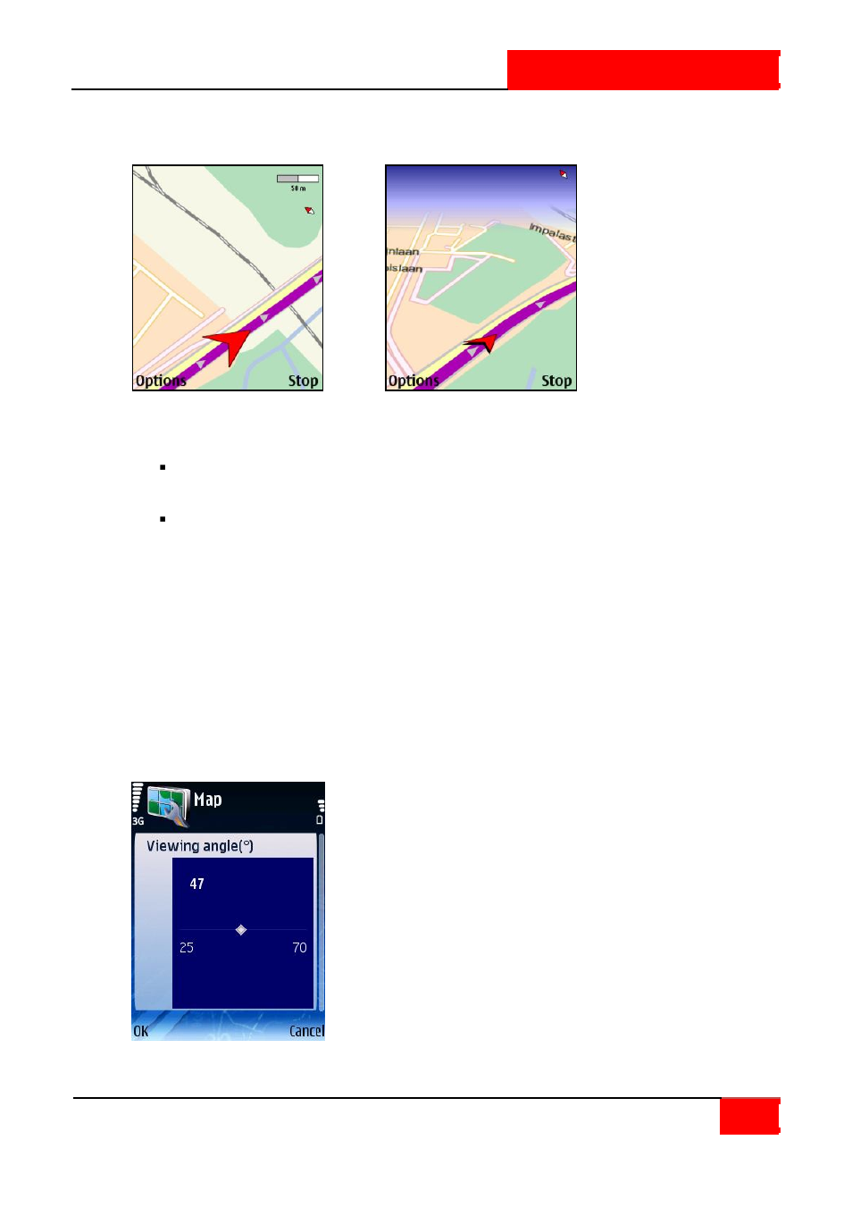 3d perspective, Viewing angle | ROUTE 66 SYMBIAN S60 V3 User Manual | Page 85 / 114