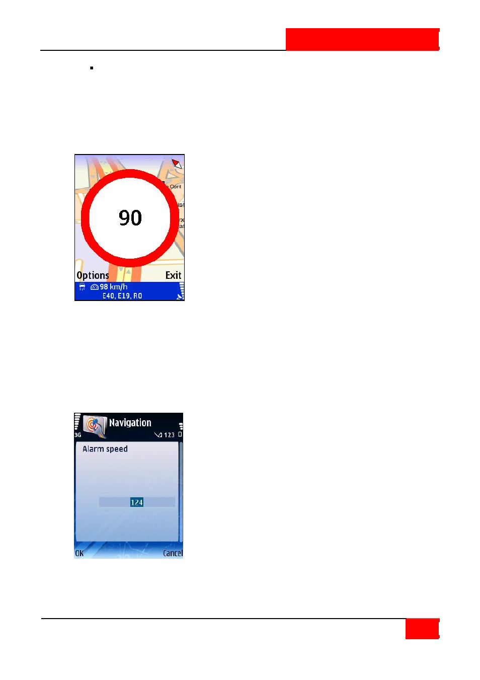 Alarm speed | ROUTE 66 SYMBIAN S60 V3 User Manual | Page 95 / 114