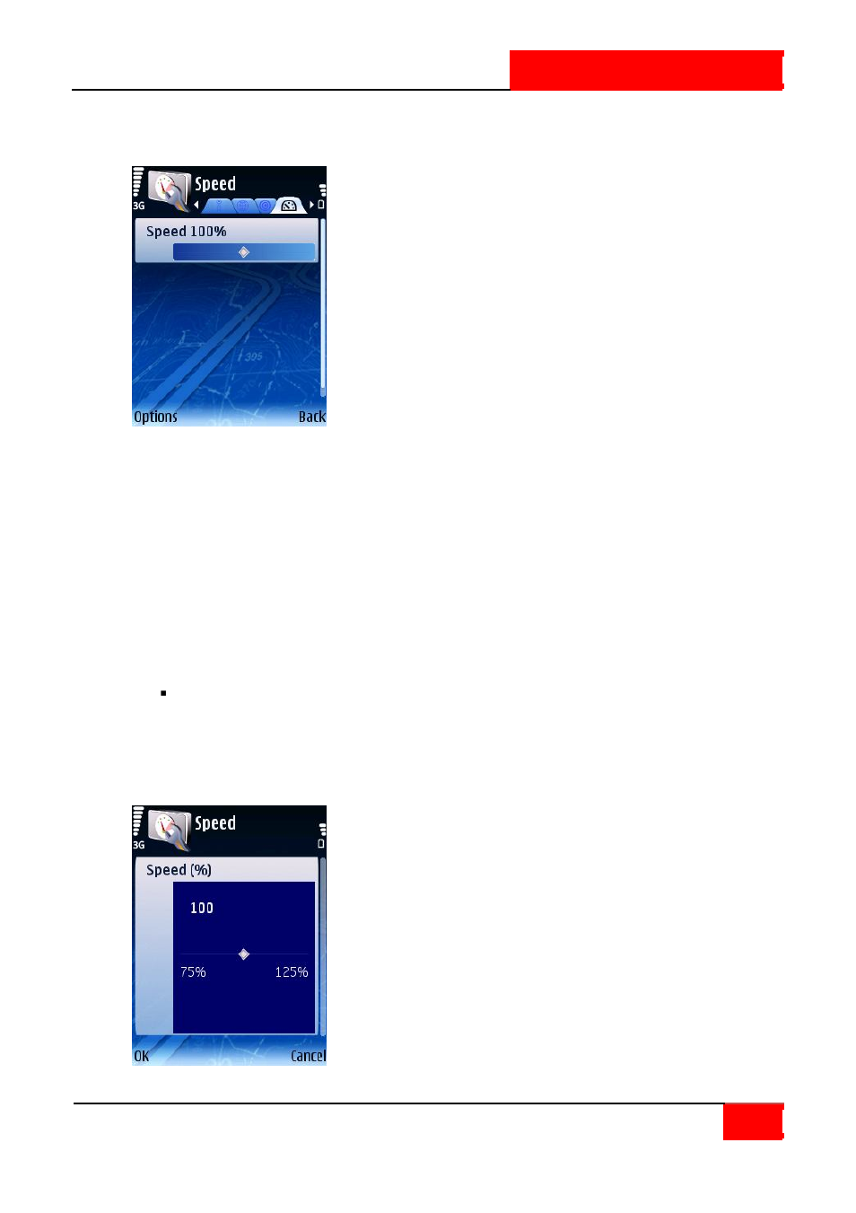 Speed: slider, Speed: slider editor | ROUTE 66 SYMBIAN S60 V3 User Manual | Page 97 / 114