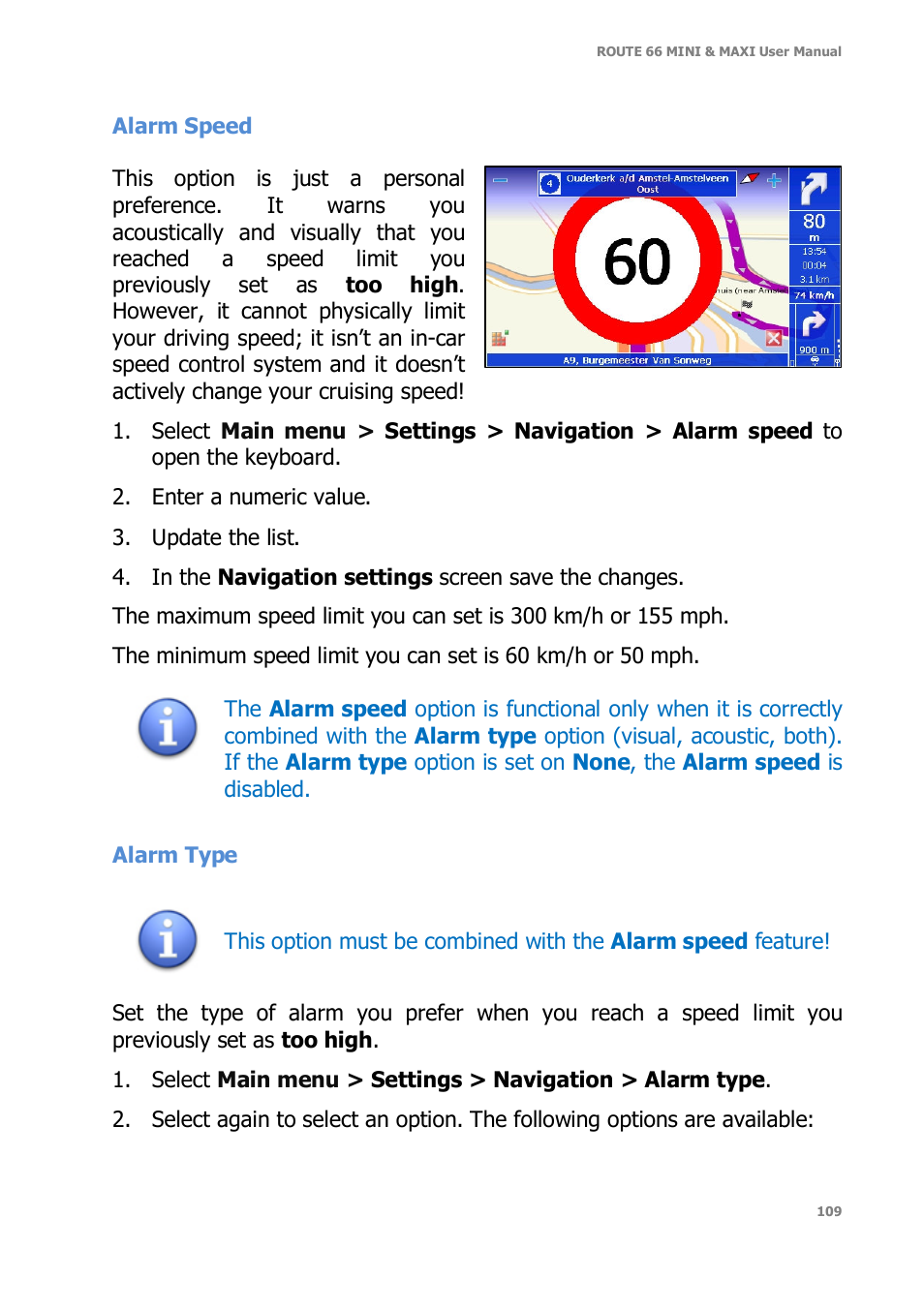 ROUTE 66 Mini Maxi User Manual | Page 109 / 128