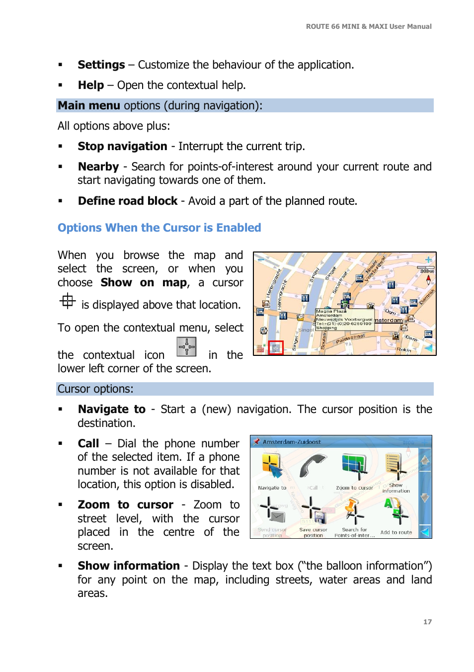 ROUTE 66 Mini Maxi User Manual | Page 17 / 128