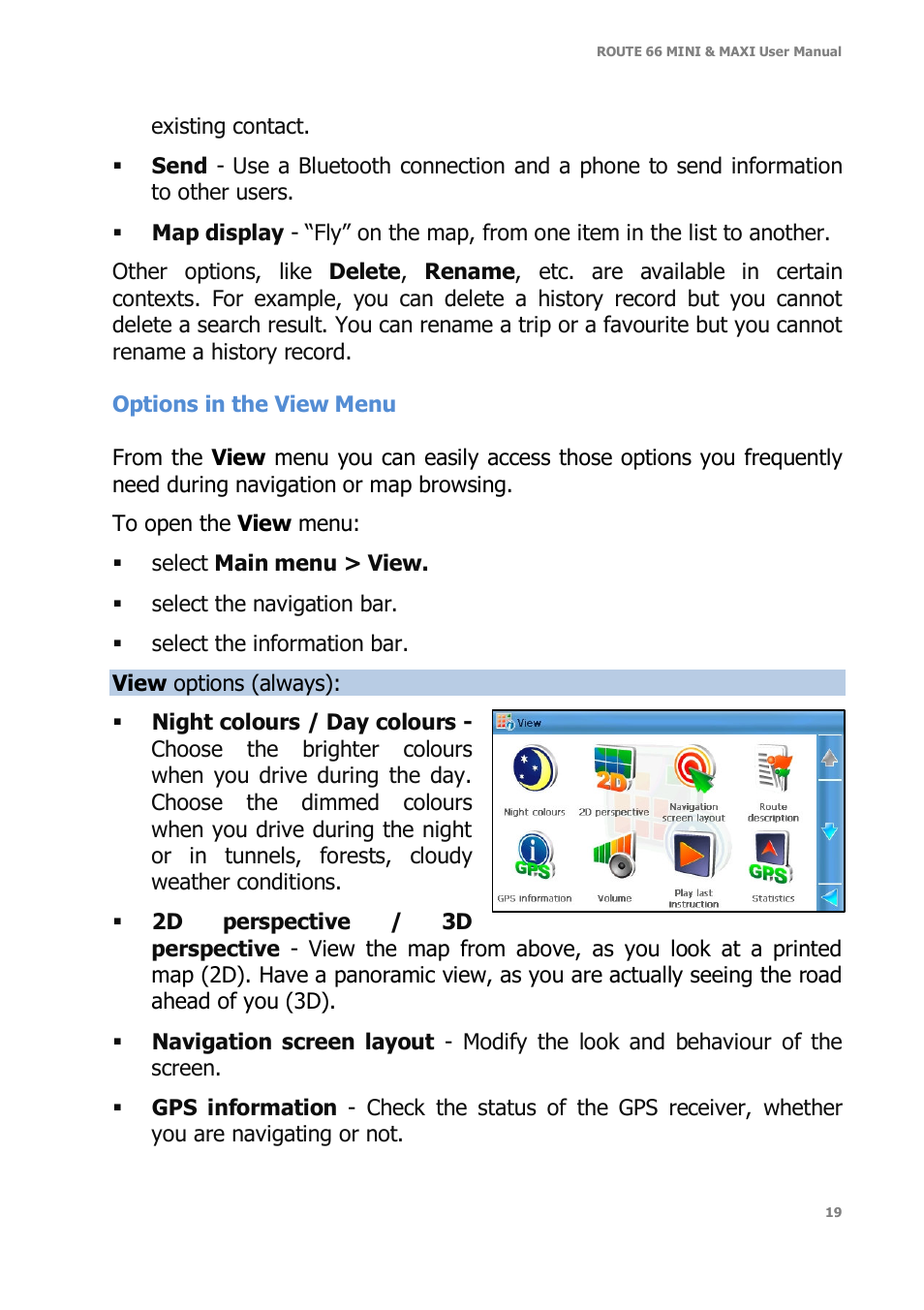 ROUTE 66 Mini Maxi User Manual | Page 19 / 128