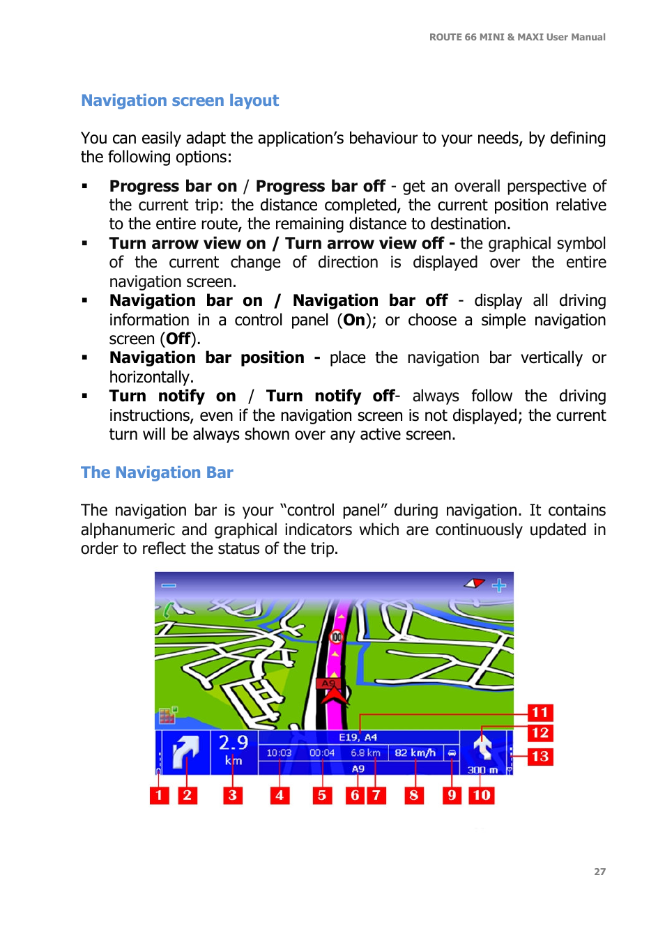 ROUTE 66 Mini Maxi User Manual | Page 27 / 128