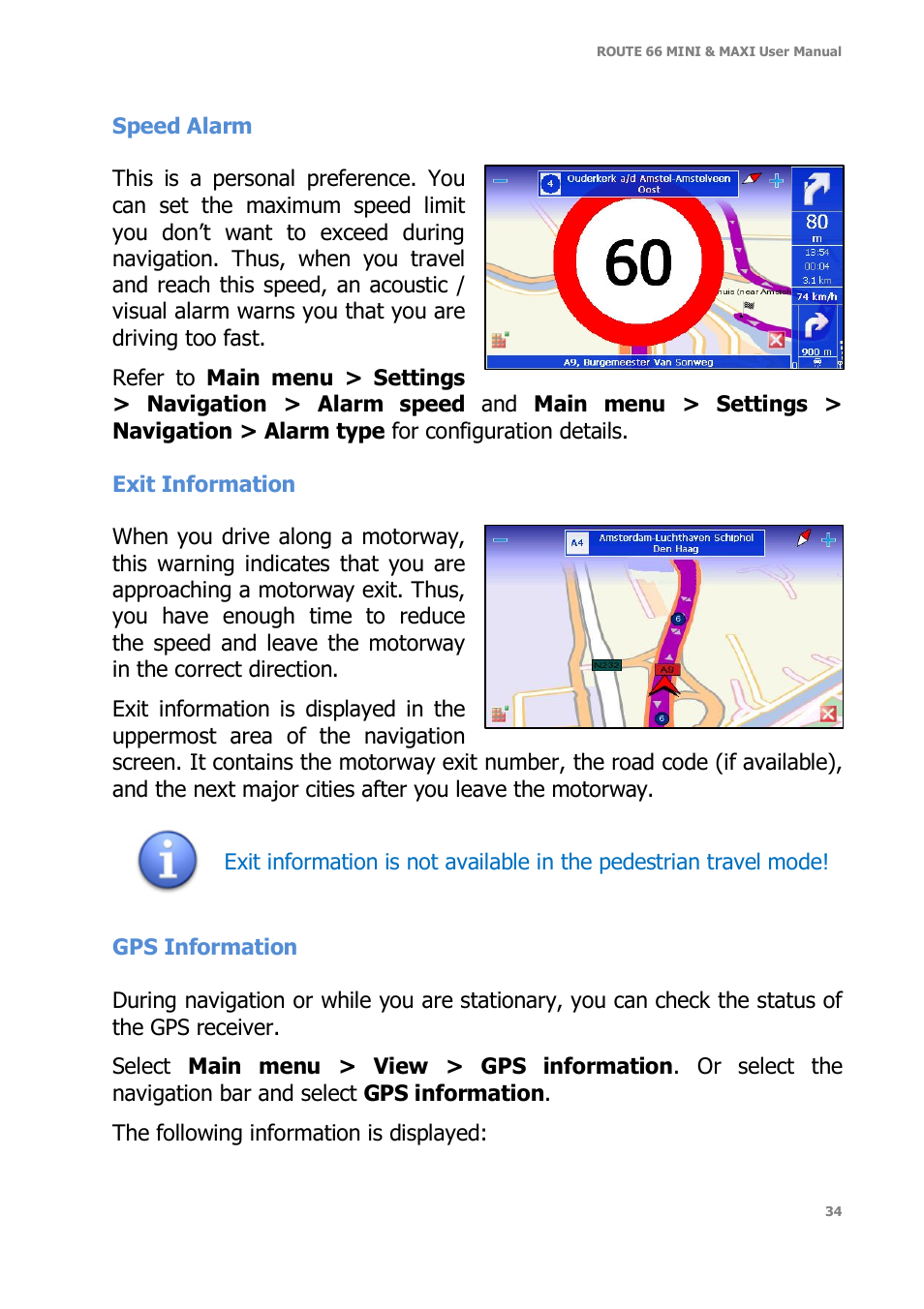 ROUTE 66 Mini Maxi User Manual | Page 34 / 128