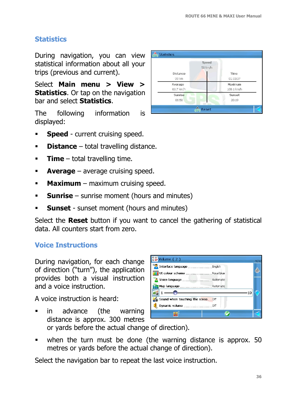 ROUTE 66 Mini Maxi User Manual | Page 36 / 128