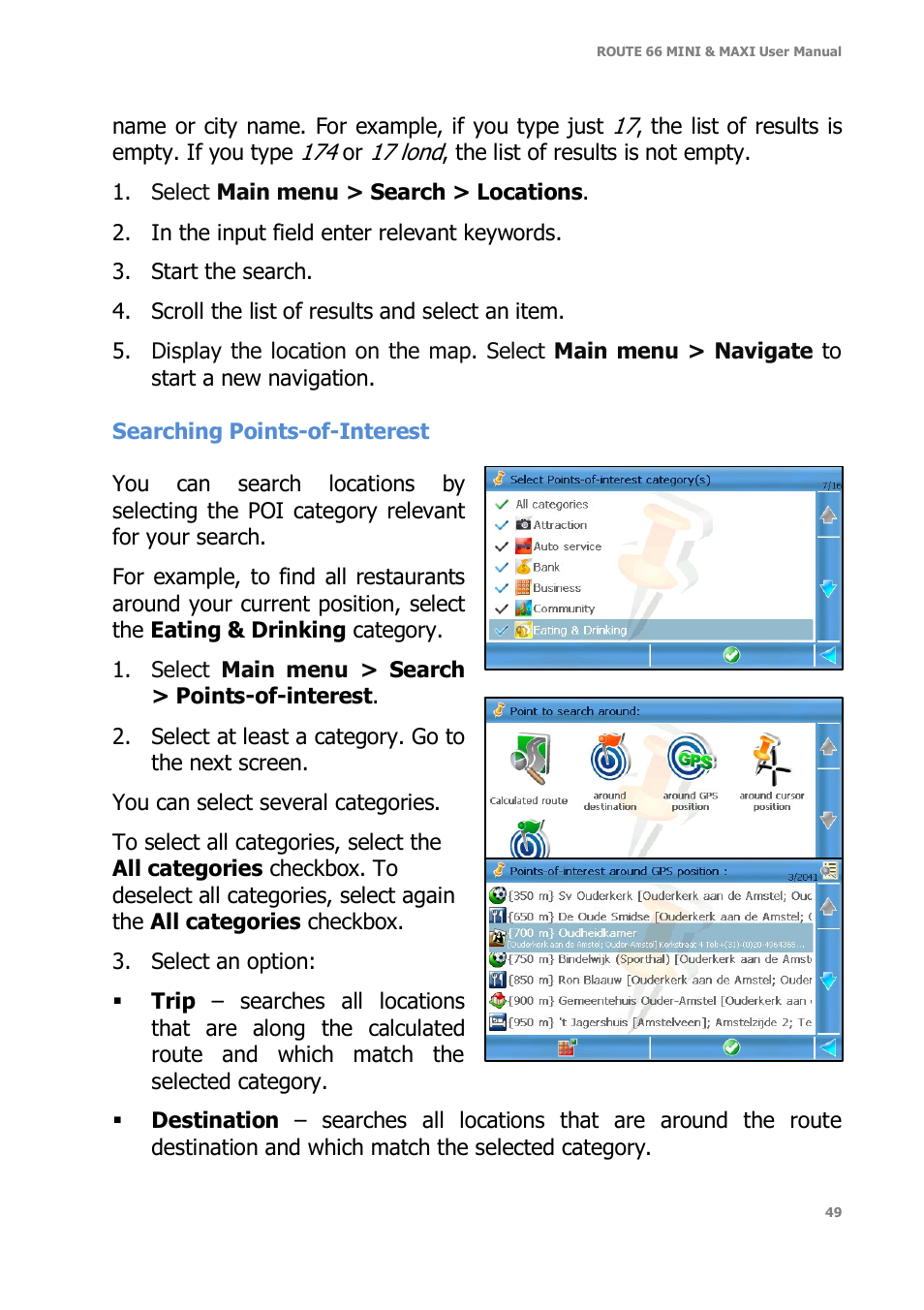 ROUTE 66 Mini Maxi User Manual | Page 49 / 128