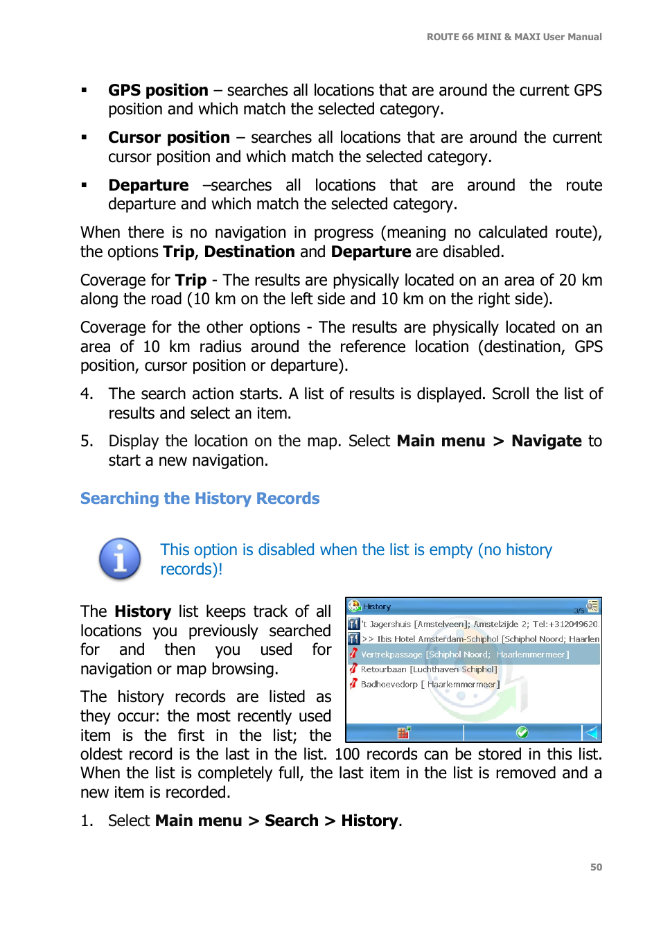 ROUTE 66 Mini Maxi User Manual | Page 50 / 128