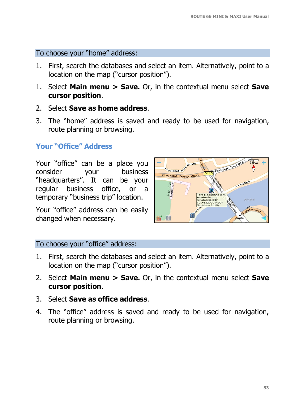 ROUTE 66 Mini Maxi User Manual | Page 53 / 128