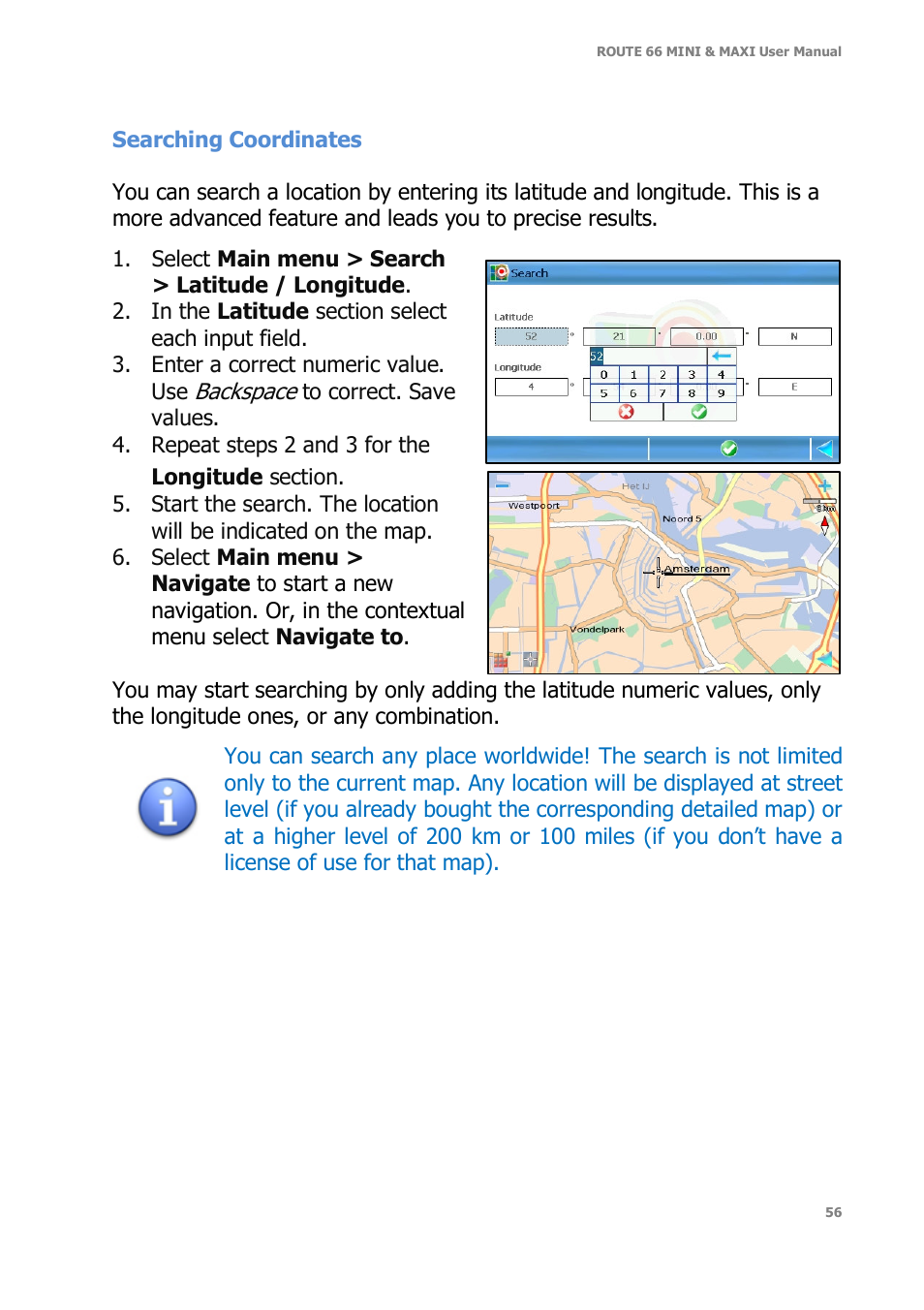 ROUTE 66 Mini Maxi User Manual | Page 56 / 128