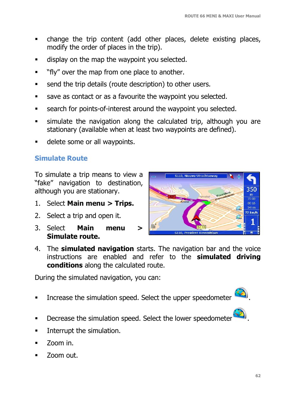 ROUTE 66 Mini Maxi User Manual | Page 62 / 128