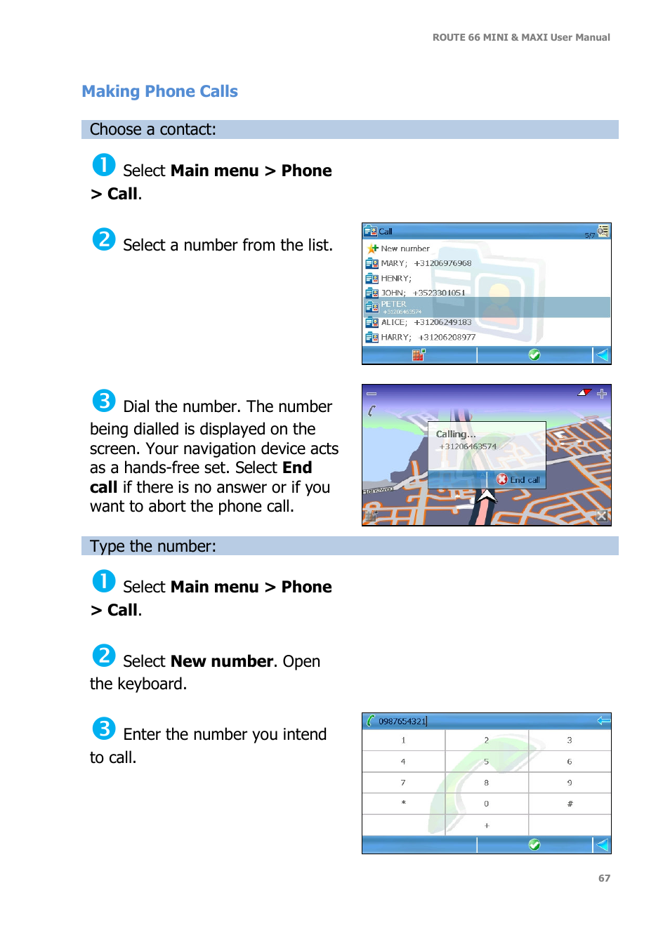 ROUTE 66 Mini Maxi User Manual | Page 67 / 128