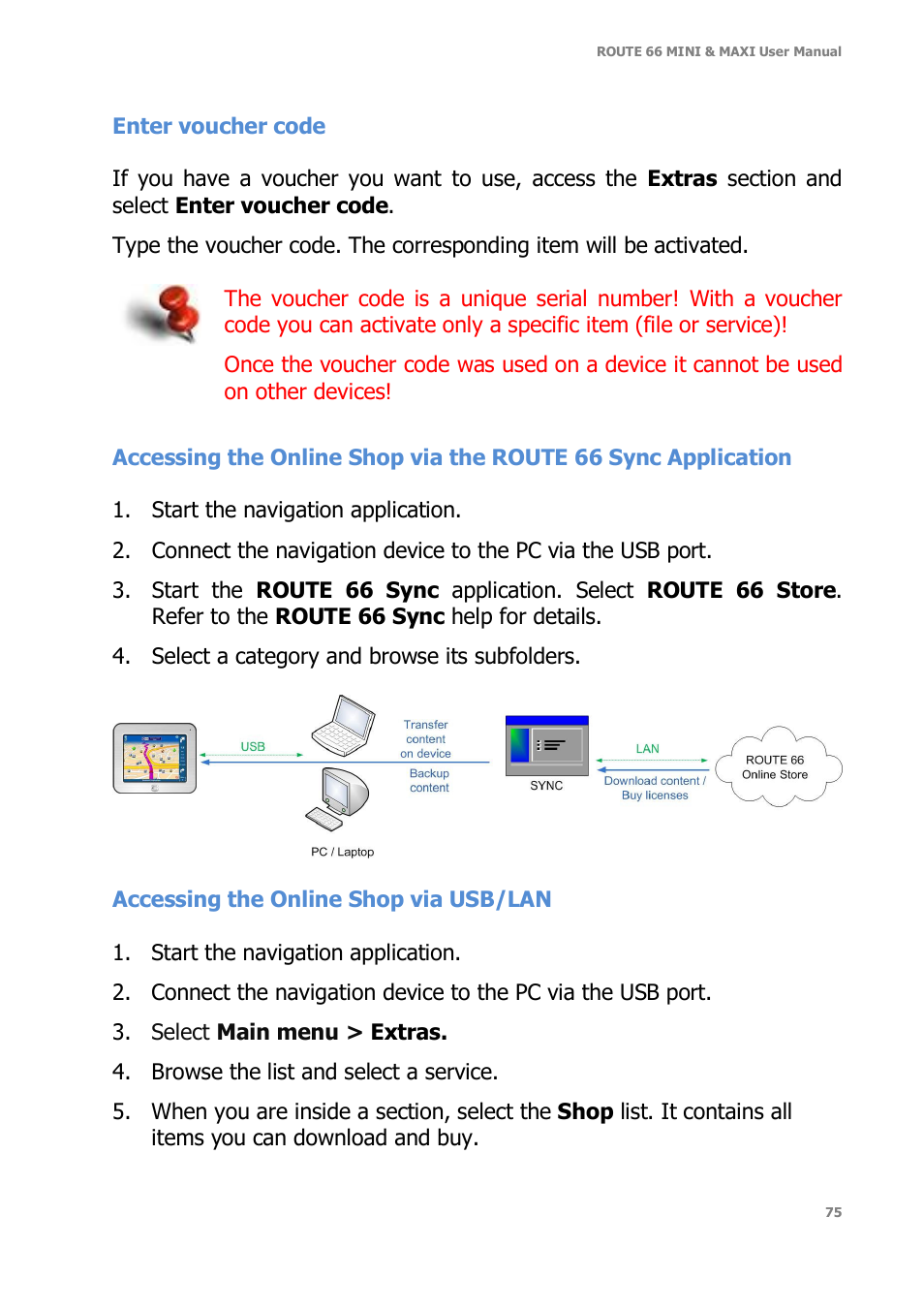 ROUTE 66 Mini Maxi User Manual | Page 75 / 128