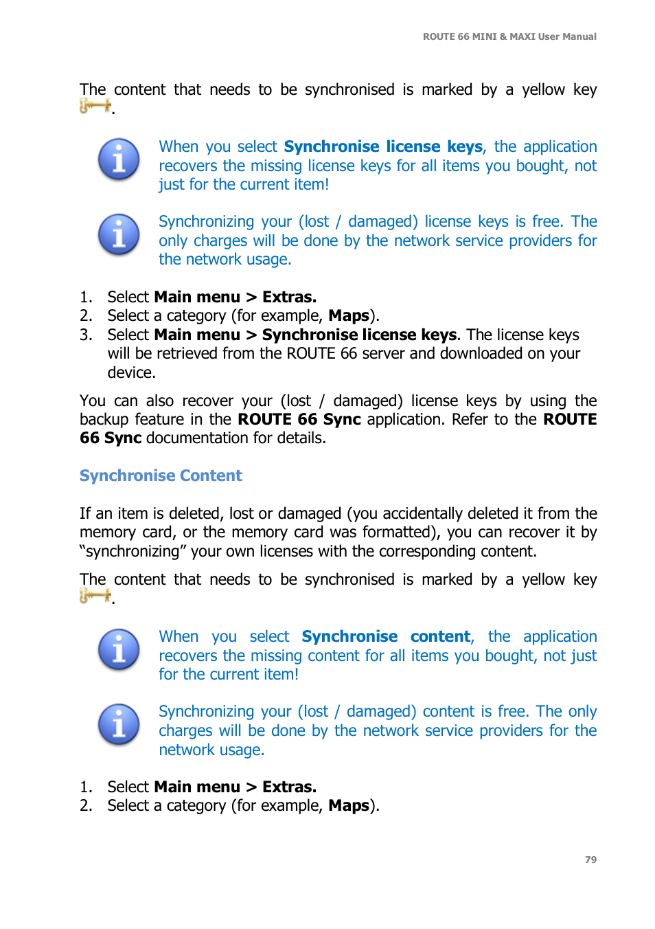 ROUTE 66 Mini Maxi User Manual | Page 79 / 128