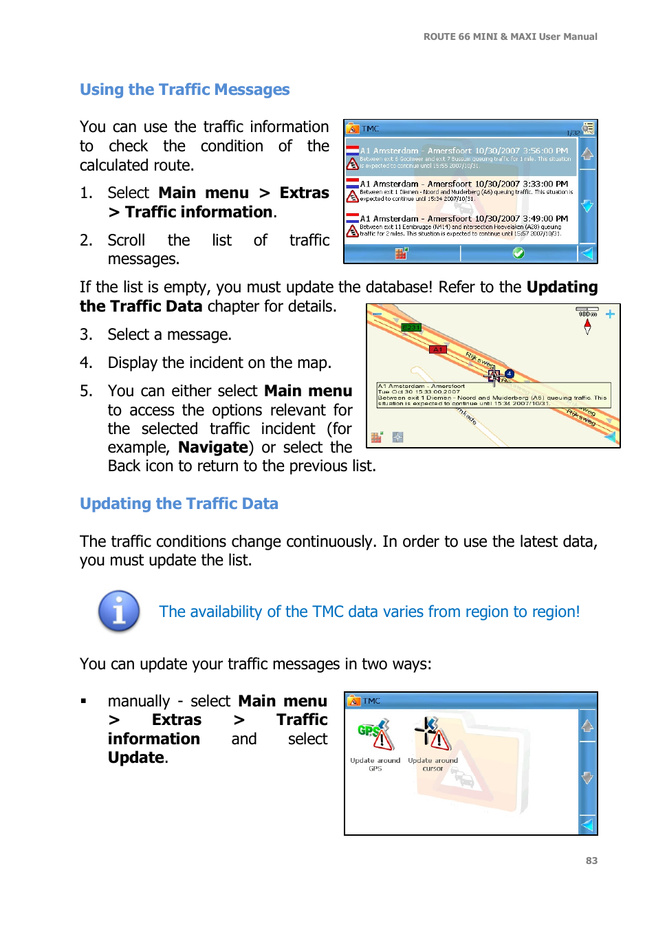 ROUTE 66 Mini Maxi User Manual | Page 83 / 128