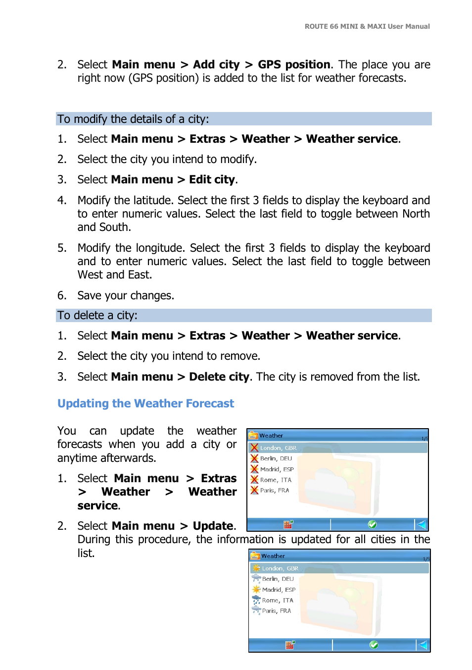 ROUTE 66 Mini Maxi User Manual | Page 88 / 128
