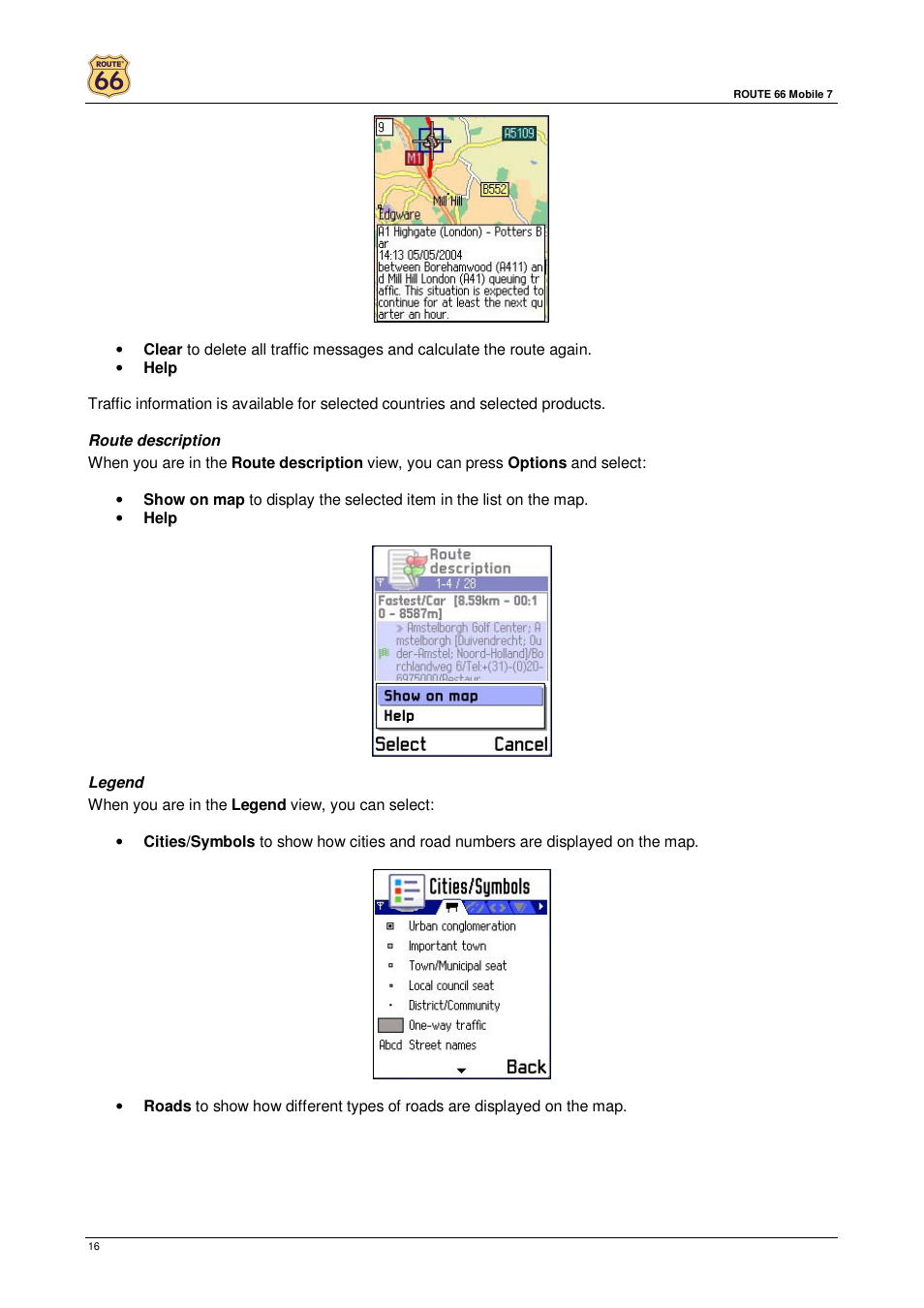 ROUTE 66 Mobile 7 User Manual | Page 16 / 21