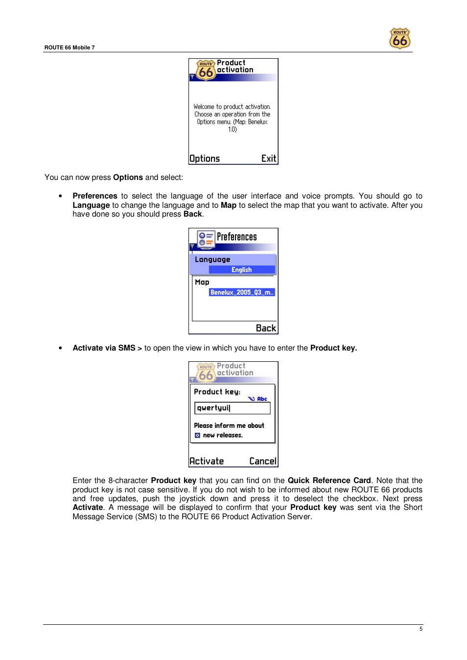 ROUTE 66 Mobile 7 User Manual | Page 5 / 21