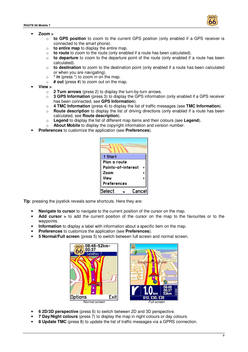 ROUTE 66 Mobile 7 User Manual | Page 9 / 21