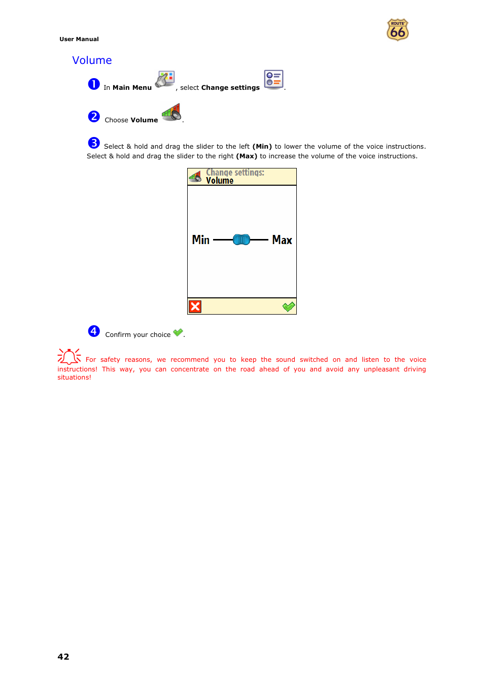 Volume | ROUTE 66 Mobile 7 WMS User Manual | Page 42 / 71