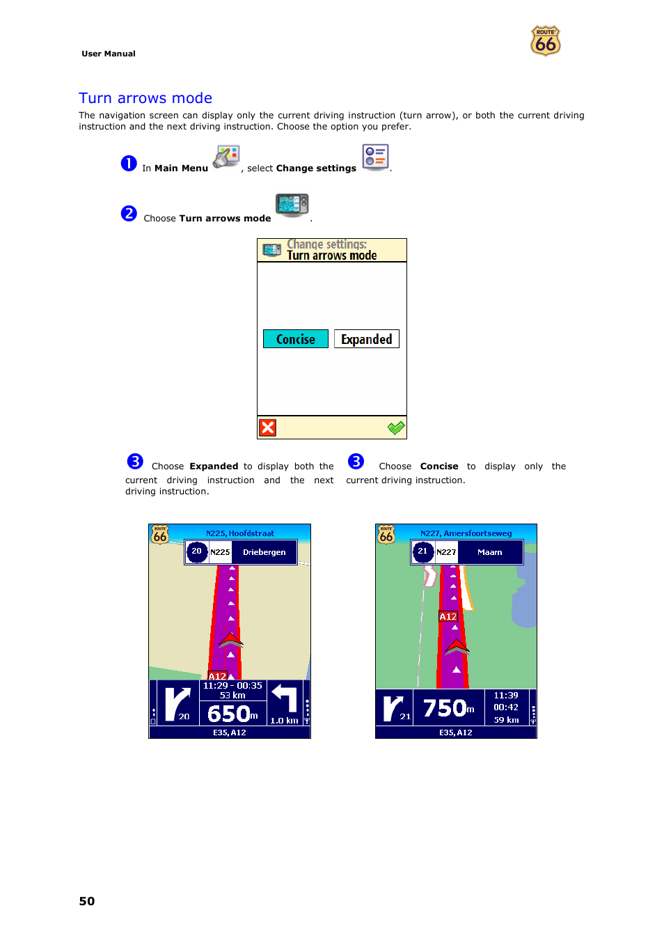 ROUTE 66 Mobile 7 WMS User Manual | Page 50 / 71