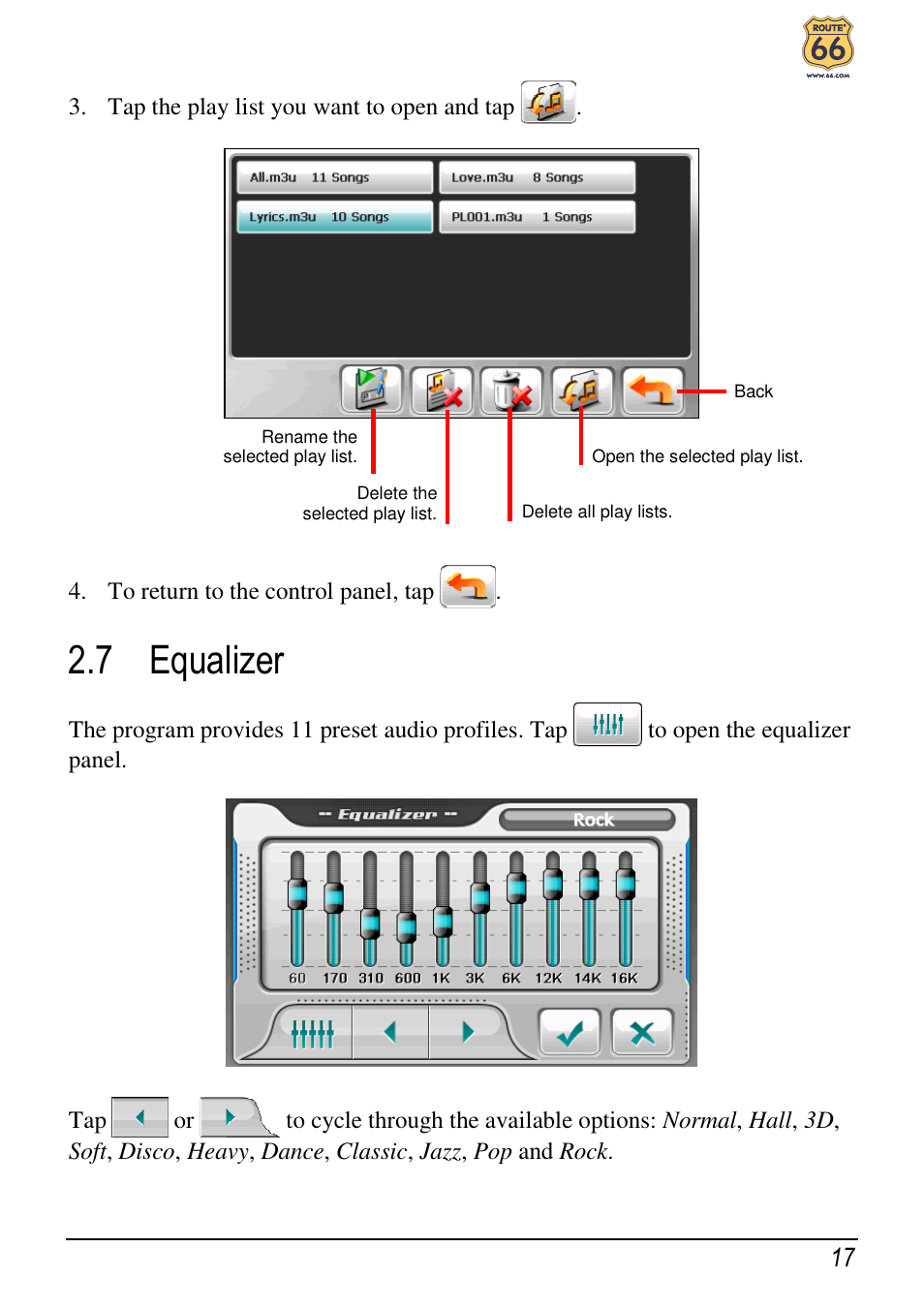 7 equalizer | ROUTE 66 Chicago User Manual | Page 21 / 30