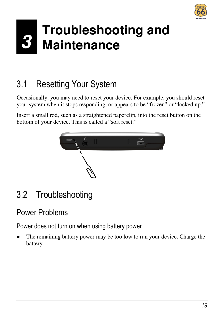 Troubleshooting and maintenance, 1 resetting your system, 2 troubleshooting | ROUTE 66 Chicago User Manual | Page 23 / 30