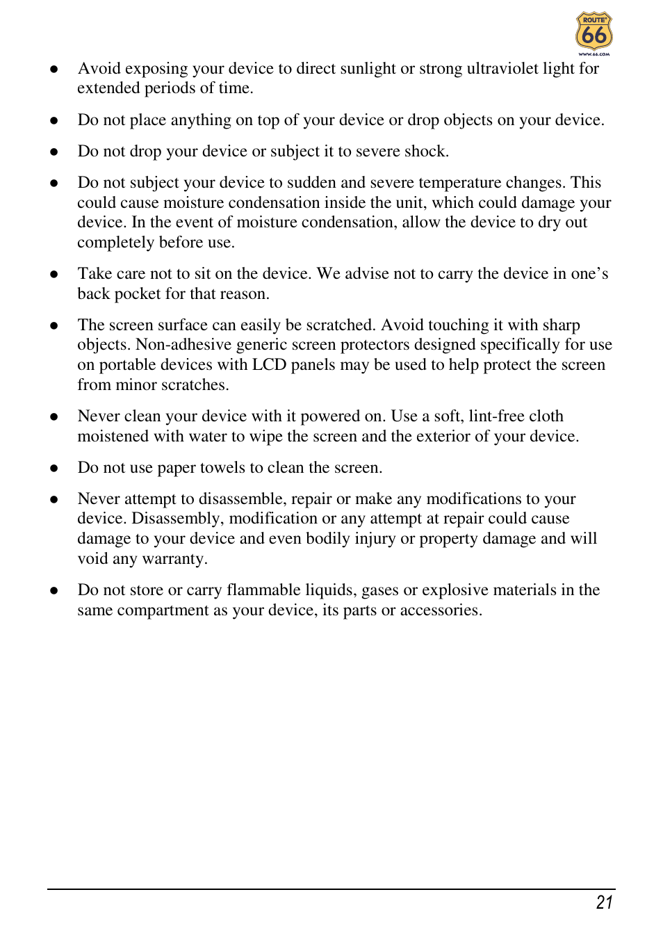 ROUTE 66 Chicago User Manual | Page 25 / 30