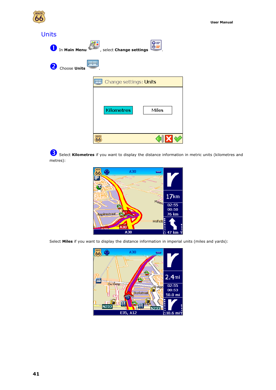 ROUTE 66 Navigate 7 User Manual | Page 41 / 74
