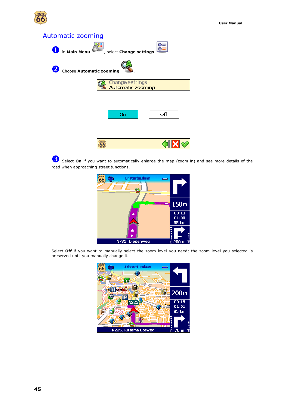 ROUTE 66 Navigate 7 User Manual | Page 45 / 74