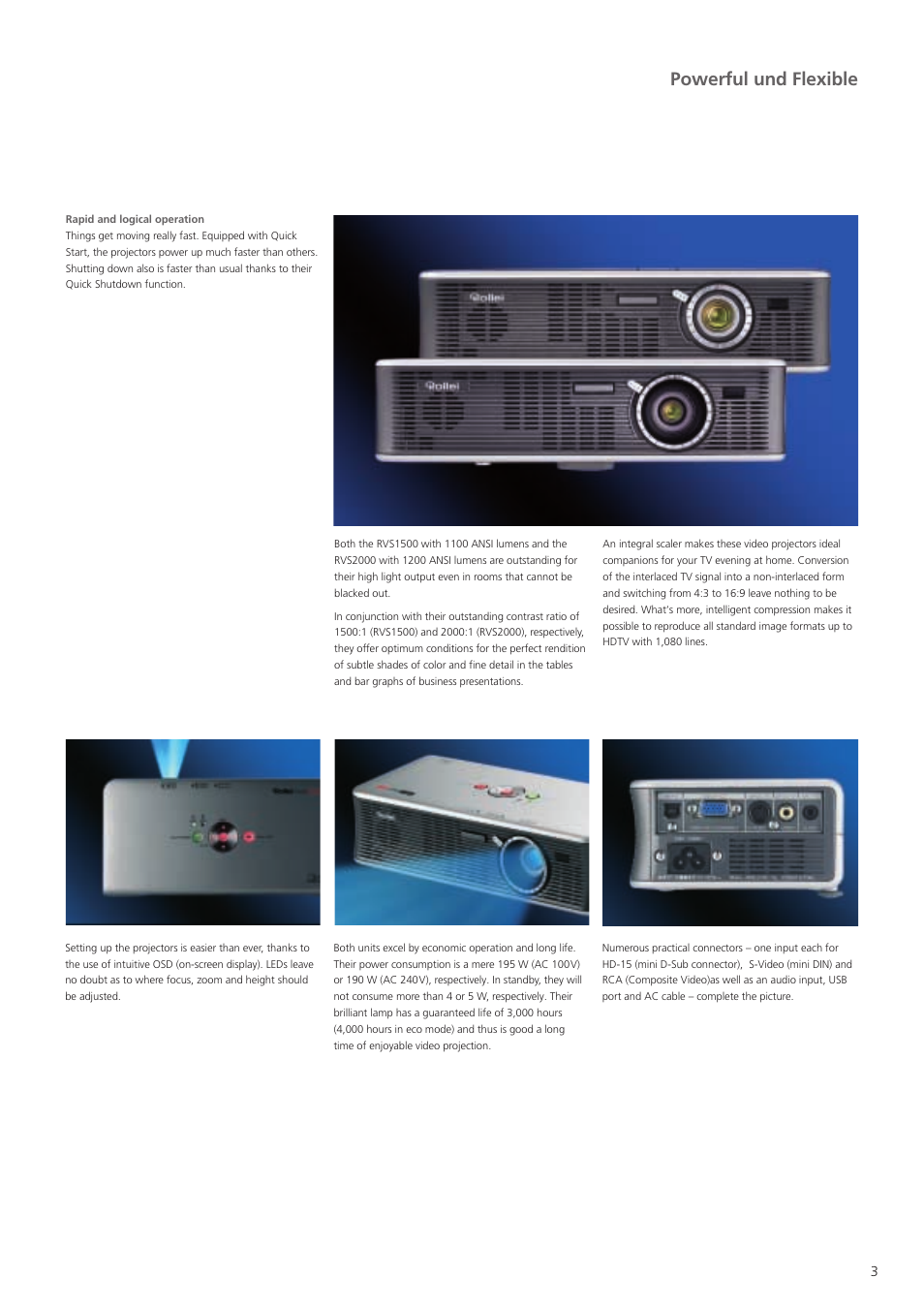 Powerful und flexible | Rollei RVS1500 User Manual | Page 3 / 4