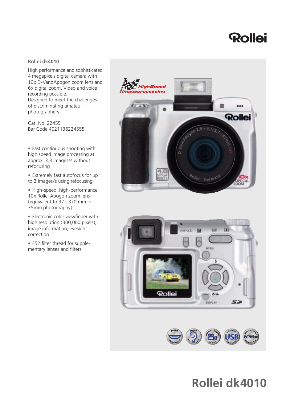 Rollei Dk4010 User Manual | 2 pages