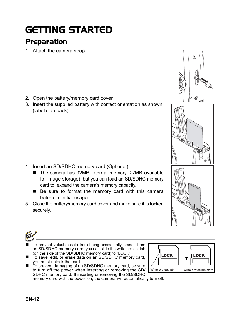 Getting started, Preparation | Rollei Flexline 140 User Manual | Page 13 / 45