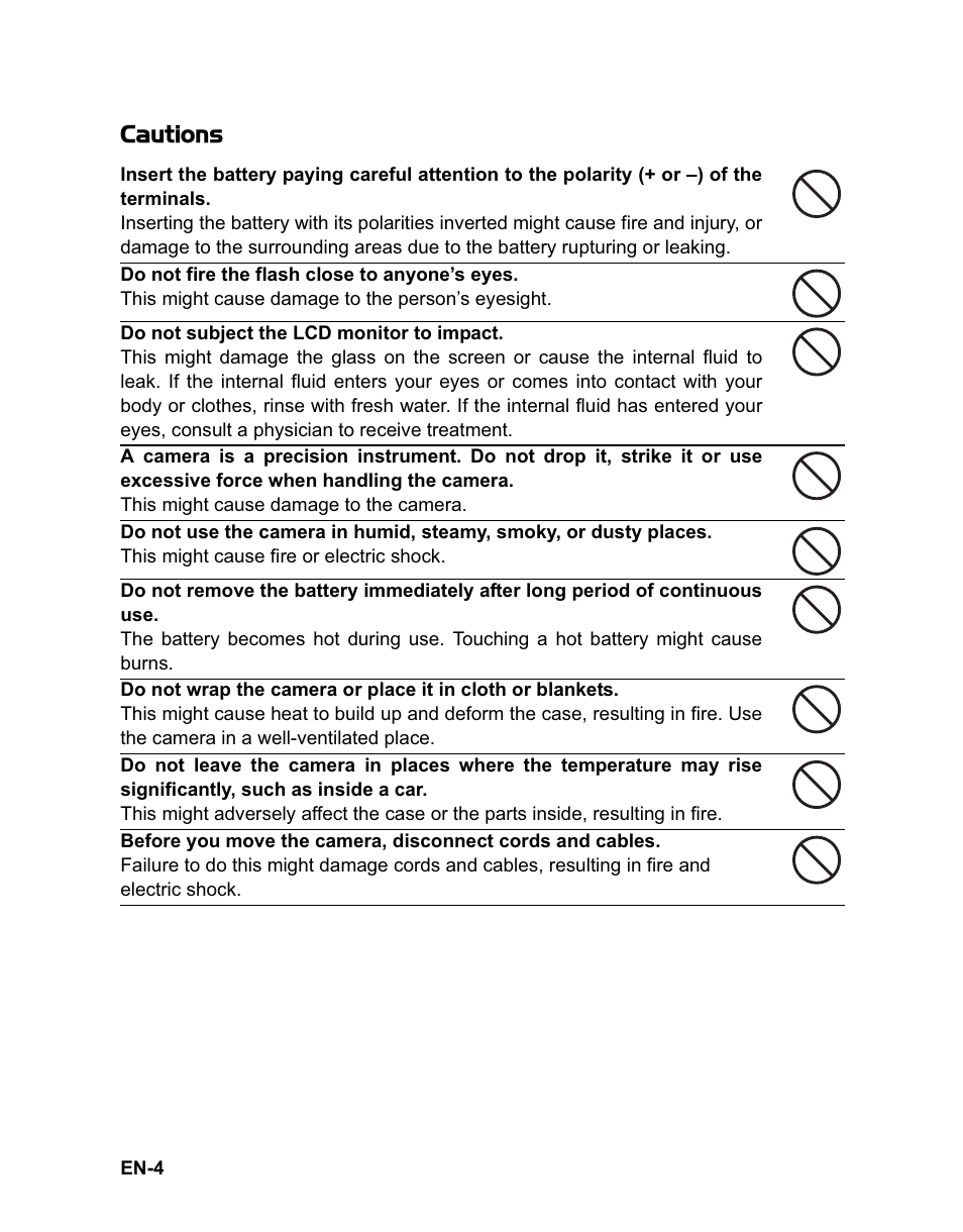 Cautions | Rollei Flexline 140 User Manual | Page 5 / 45