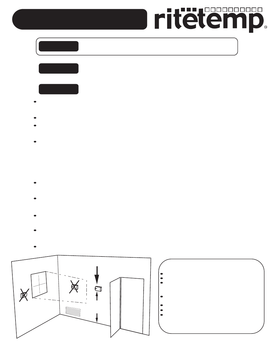 Install guide 8022c | ritetemp 401-014 User Manual | Page 2 / 9