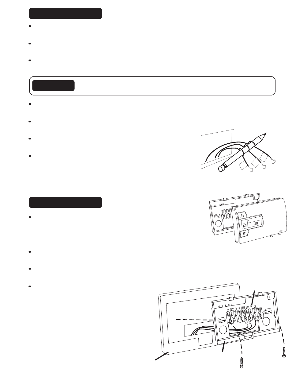 Terminal block, 4thermostat base wall plate | ritetemp 401-014 User Manual | Page 3 / 9