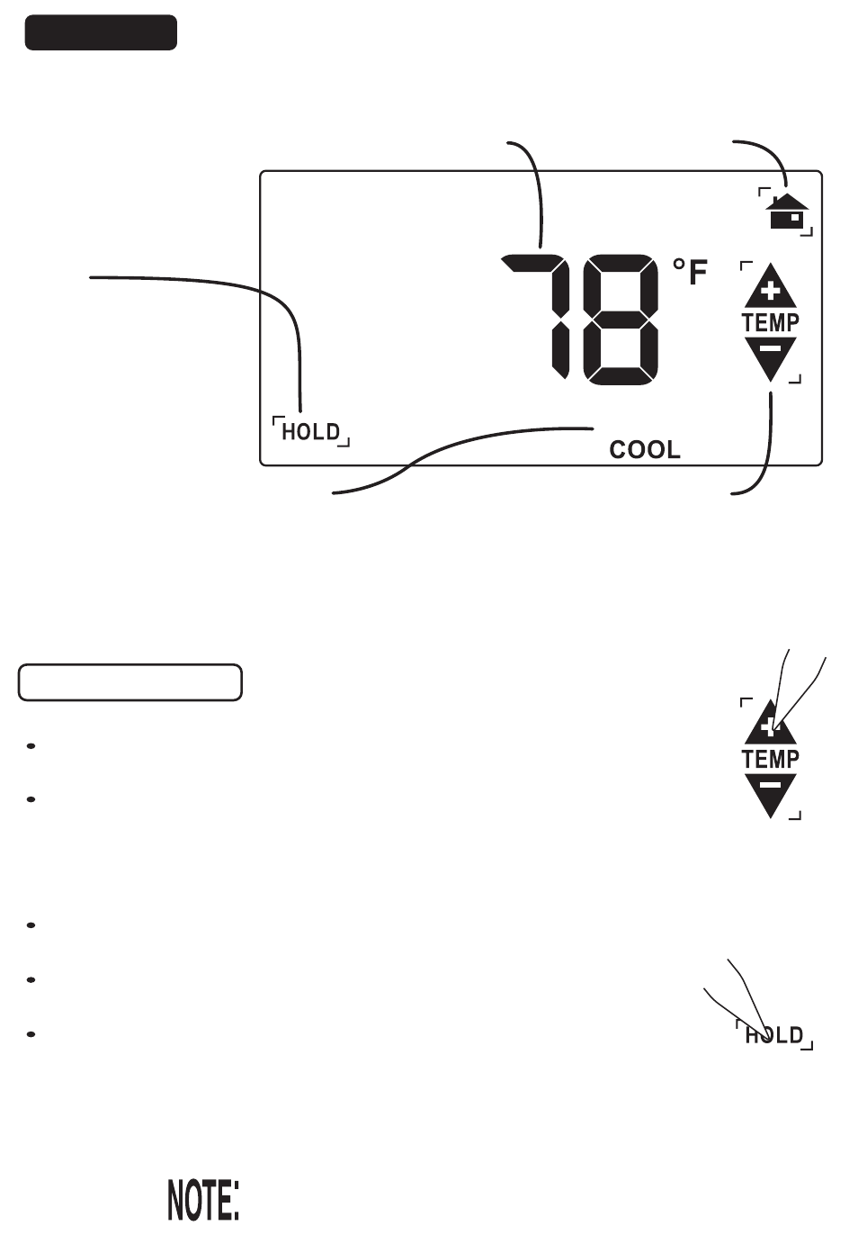 Manual temporary override screen | ritetemp 8030C User Manual | Page 6 / 7