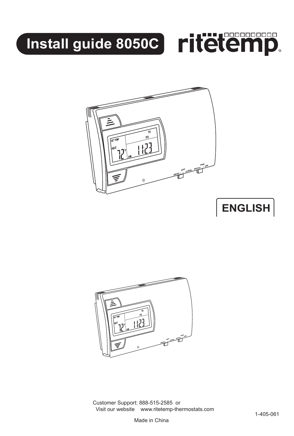 ritetemp 8050C User Manual | 10 pages