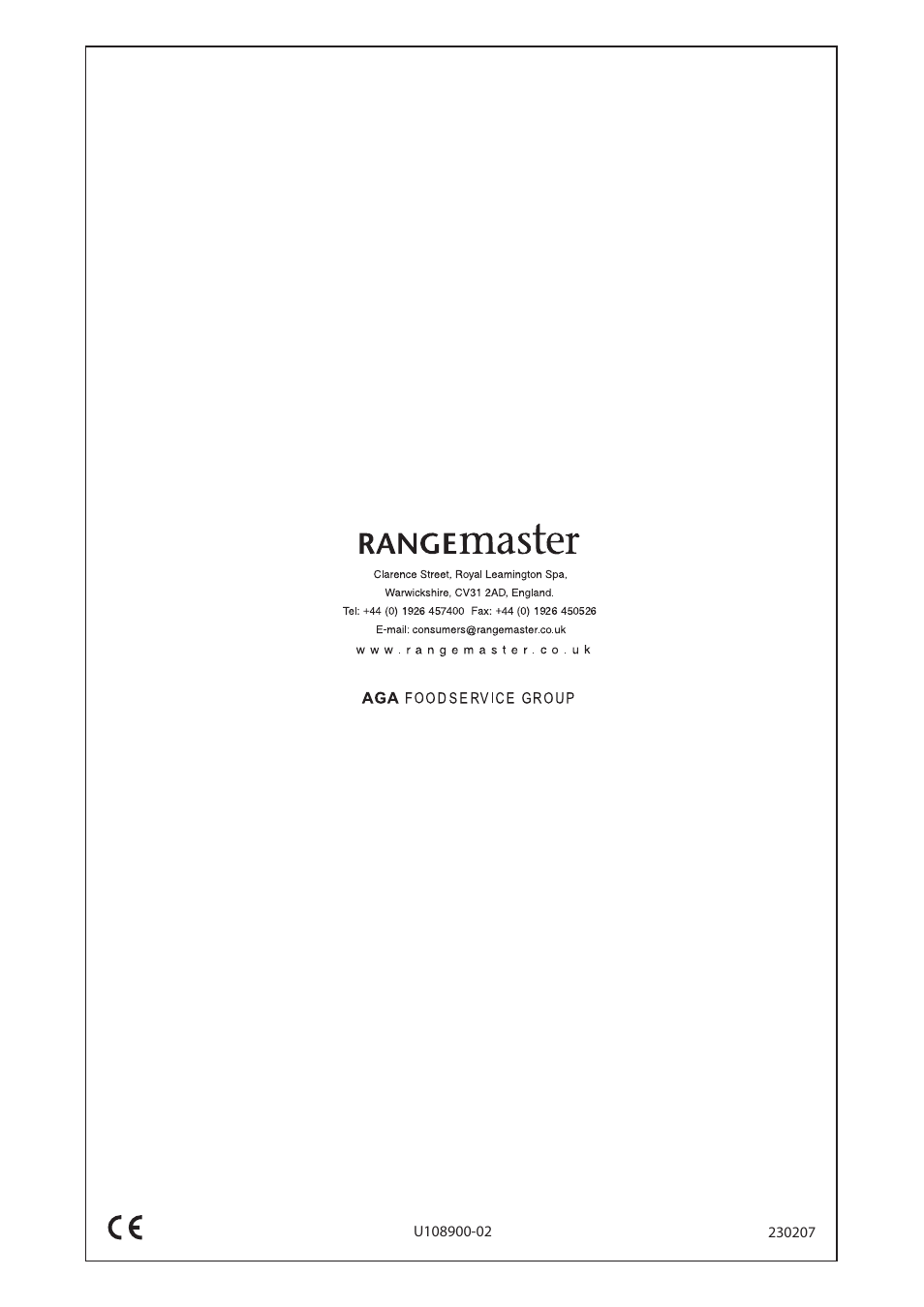 Rangemaster Toledo FS Hob User Manual | Page 24 / 24