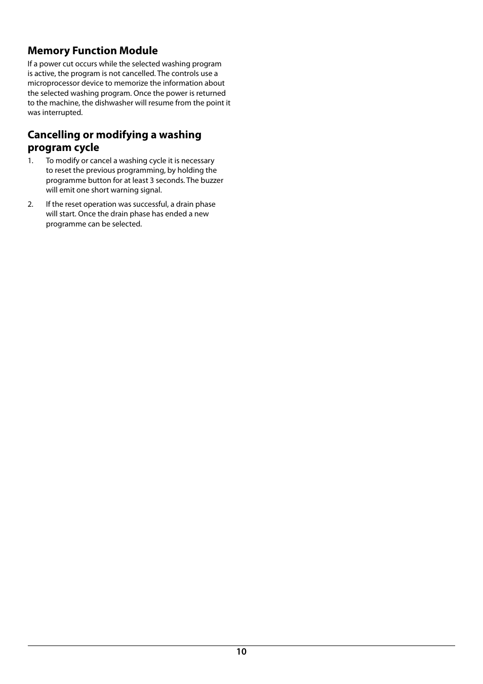 Cancelling or modifying a washing program cycle | Rangemaster RDW945FI User Manual | Page 12 / 24