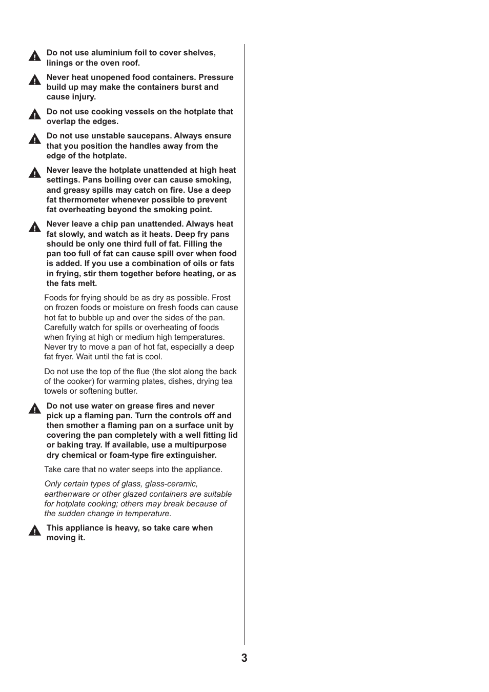 Rangemaster CLASSIC 110 GAS FSD User Manual | Page 3 / 28