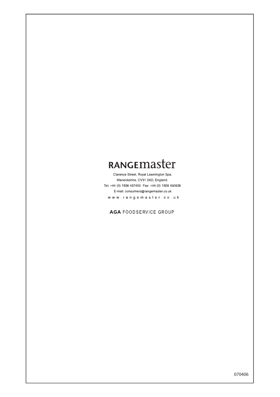 Rangemaster U109100 - 02 User Manual | Page 24 / 24