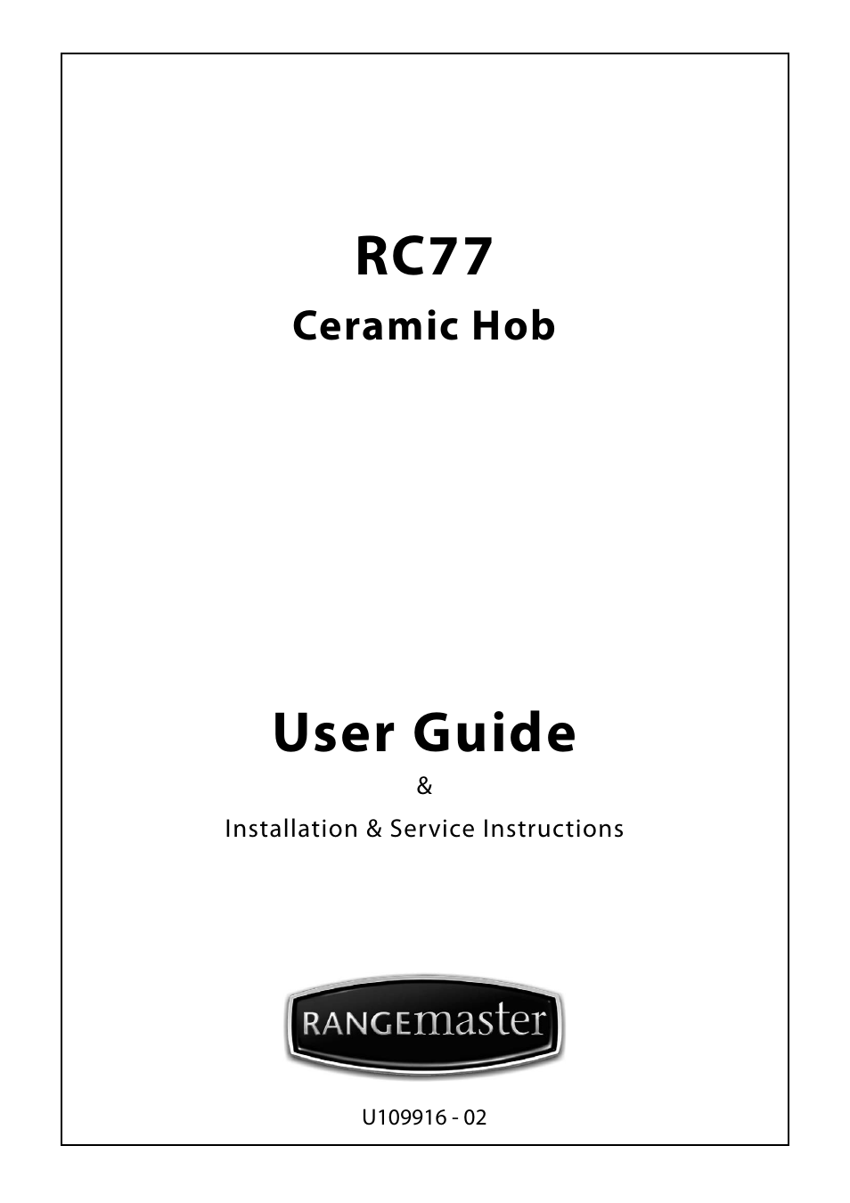 Rangemaster RC77 User Manual | 20 pages