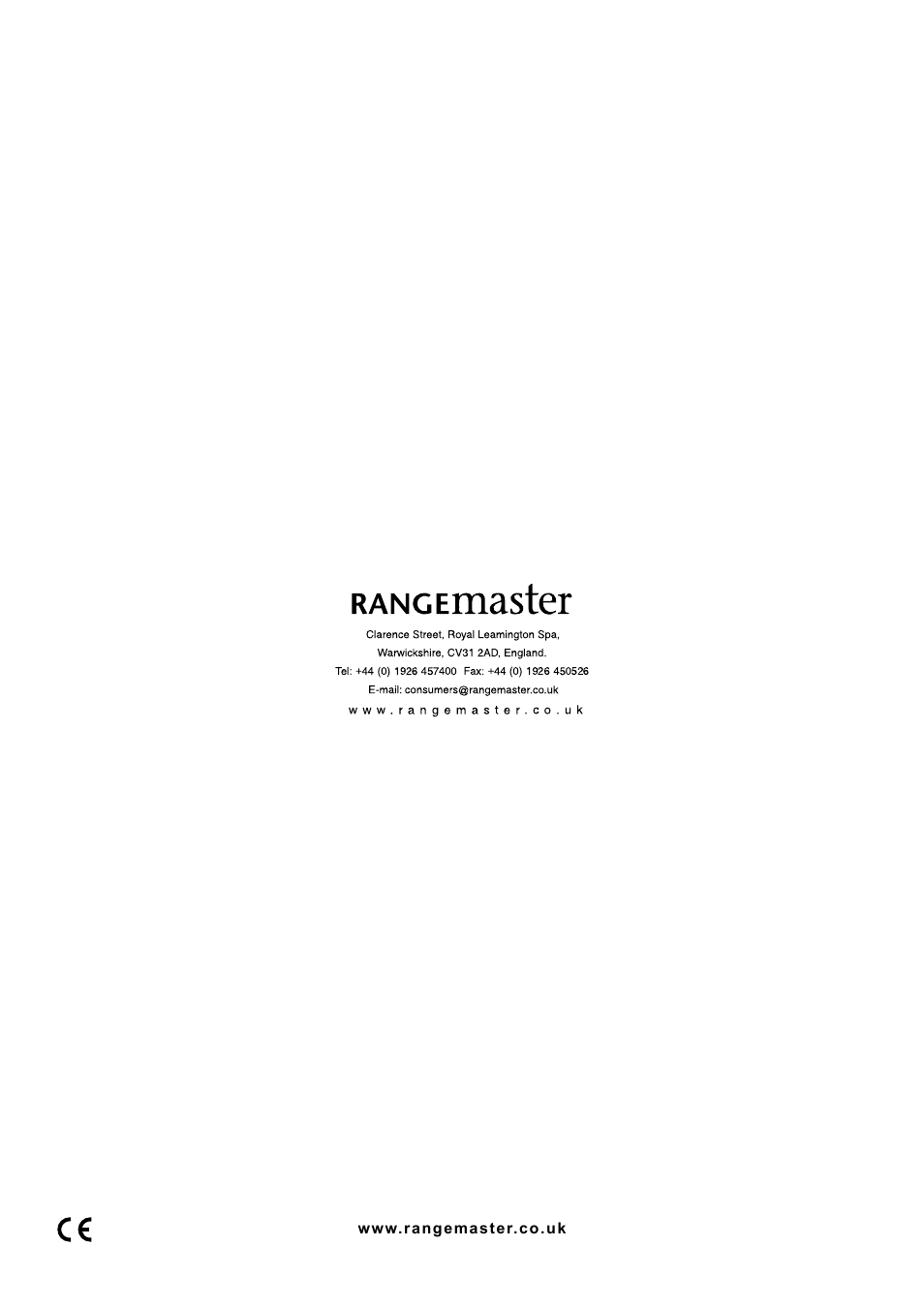 Rangemaster RC77 User Manual | Page 20 / 20