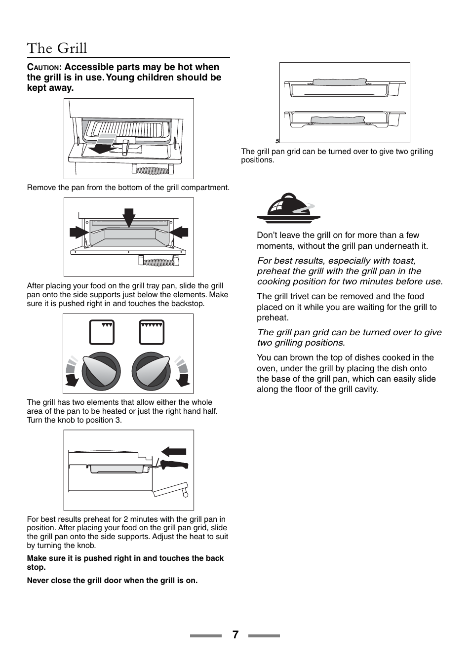 The grill | Rangemaster 90 User Manual | Page 7 / 40