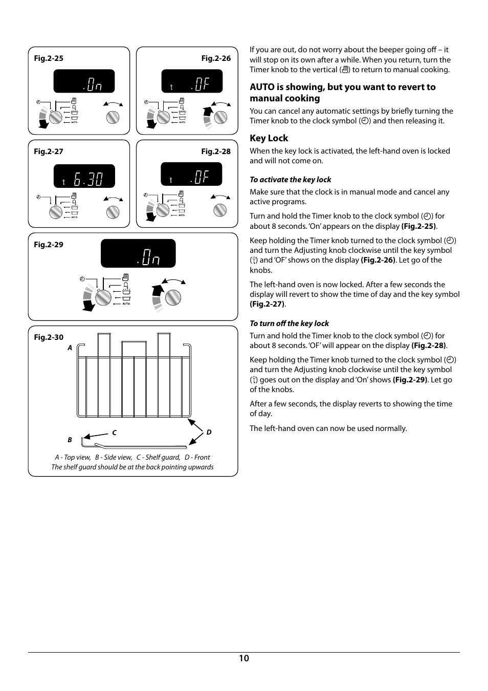 Key lock | Rangemaster Elan 90 Induction Cooker U109987 - 01 User Manual | Page 12 / 36