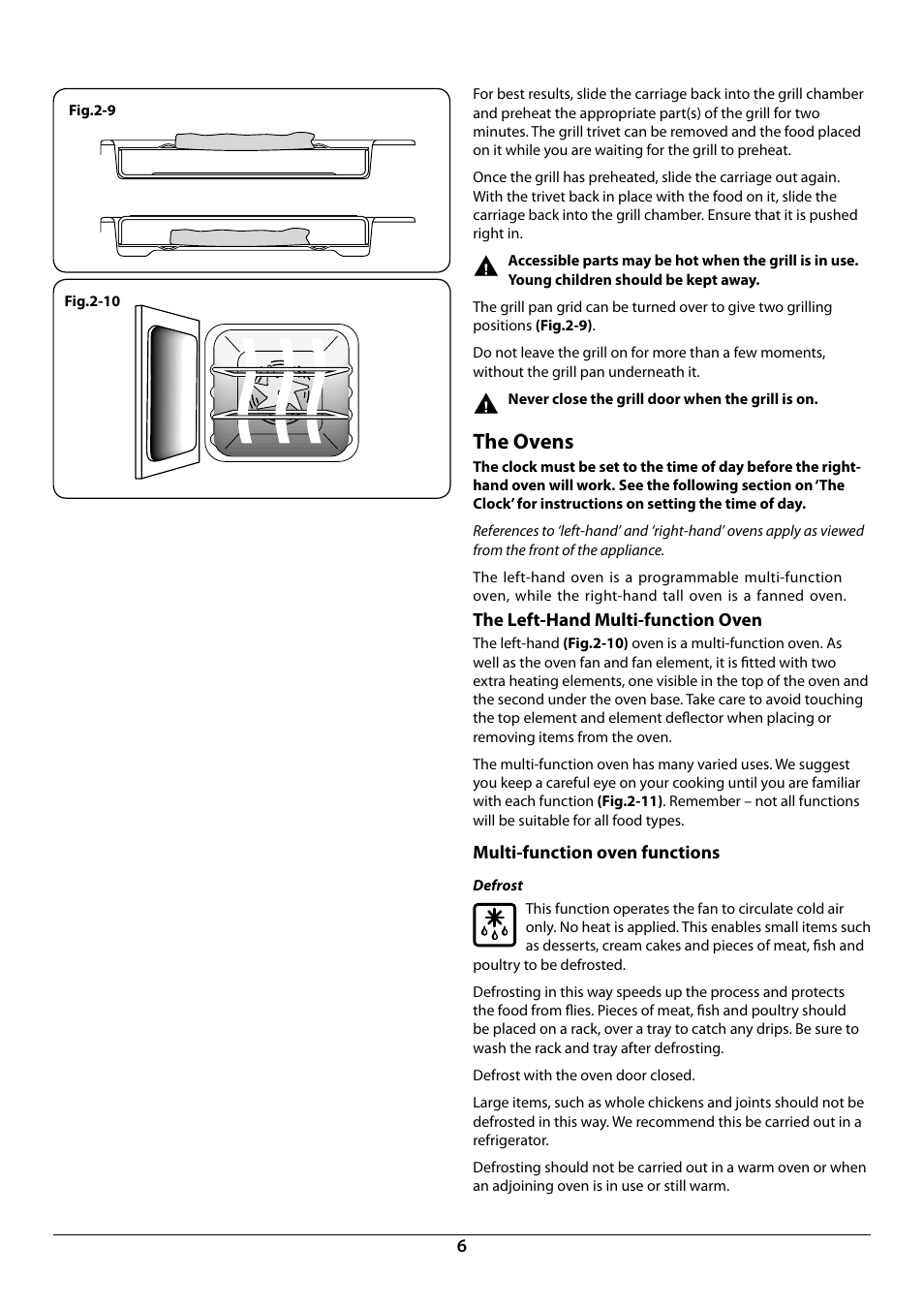 The ovens | Rangemaster Elan 90 Induction Cooker U109987 - 01 User Manual | Page 8 / 36